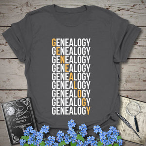 Genealogy Descent T-Shirt - Genealogy Keepsakes Custom Genealogy Gift - Charcoal S
