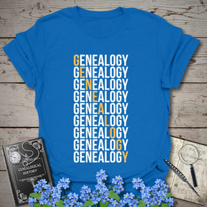 Genealogy Descent T-Shirt - Genealogy Keepsakes Custom Genealogy Gift - Royal S
