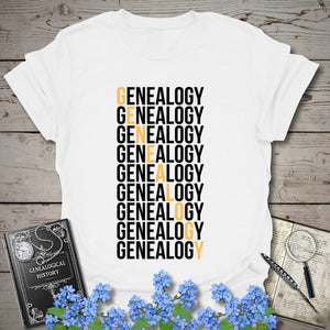 Genealogy Descent T-Shirt - Genealogy Keepsakes Custom Genealogy Gift - White S