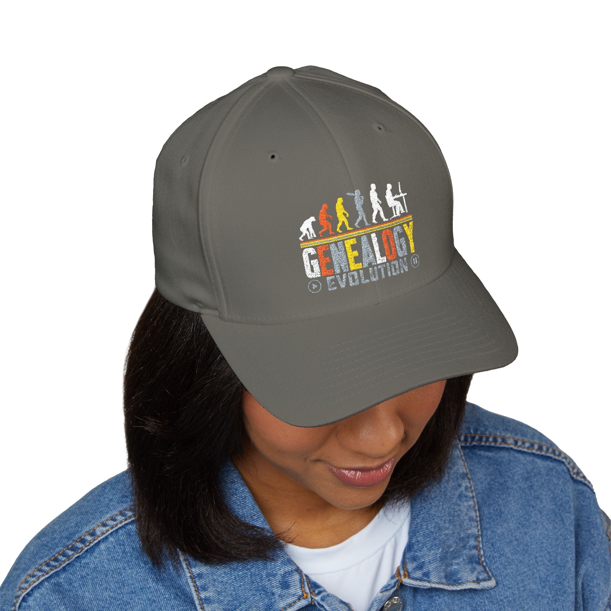 Genealogy Evolution Embroidered Cap in S/M by Genealogy Keepsakes