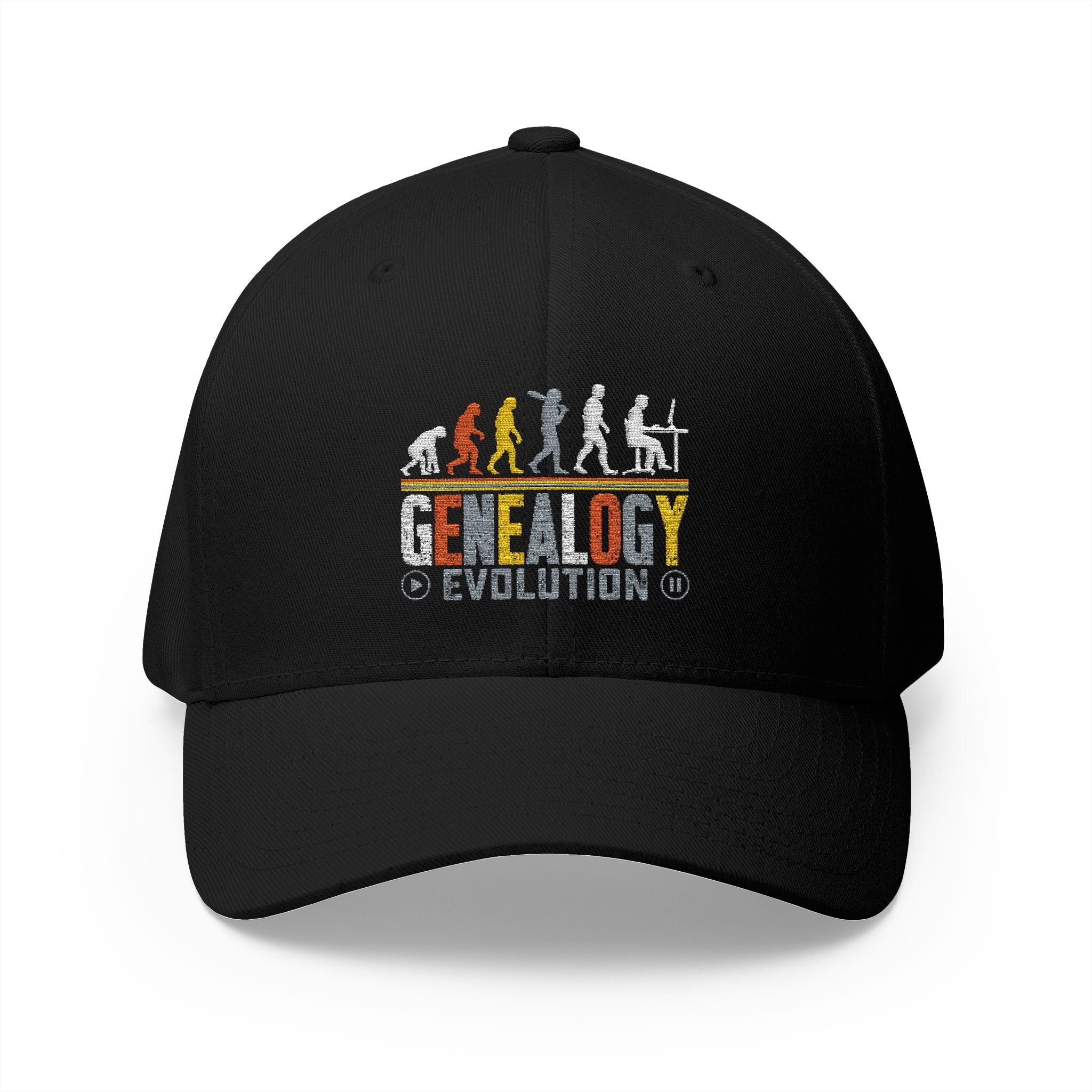 Genealogy Evolution Embroidered Cap in S/M by Genealogy Keepsakes