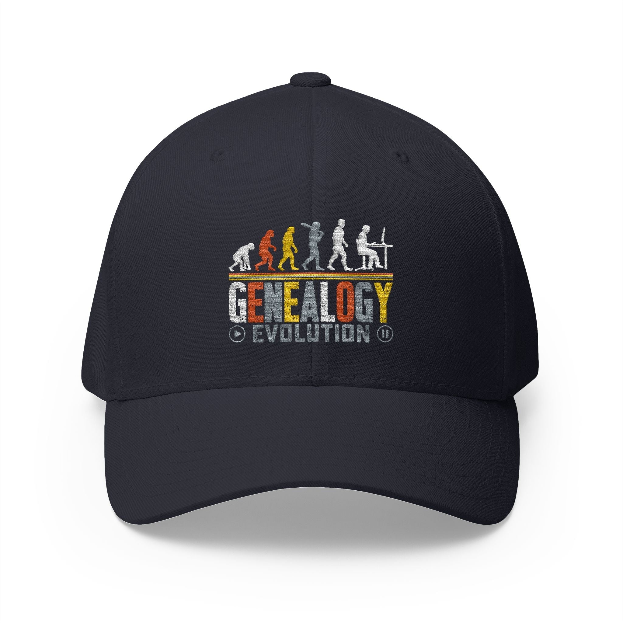 Genealogy Evolution Embroidered Cap in S/M by Genealogy Keepsakes