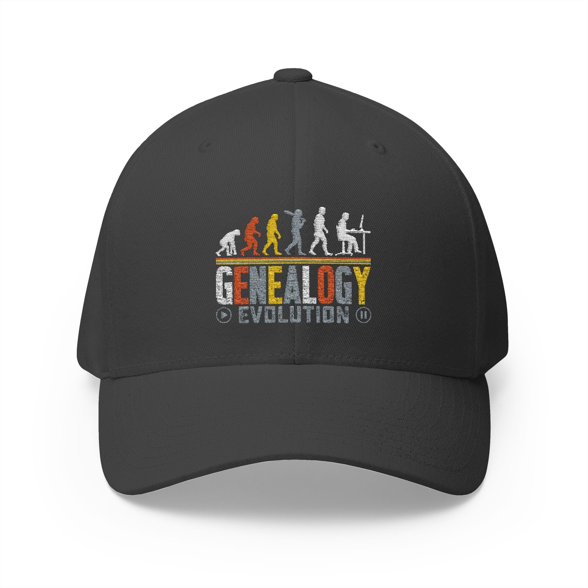 Genealogy Evolution Embroidered Cap in S/M by Genealogy Keepsakes