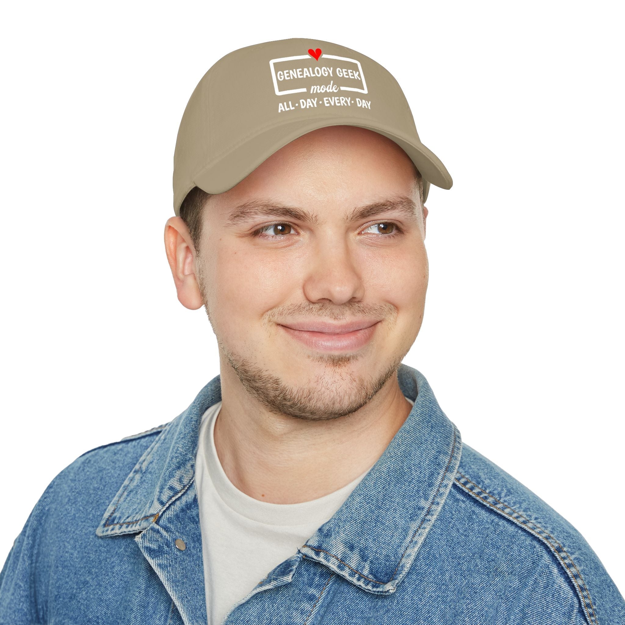 Genealogy Geek Mode — "All • Day • Every • Day" Baseball Cap in by Genealogy Keepsakes