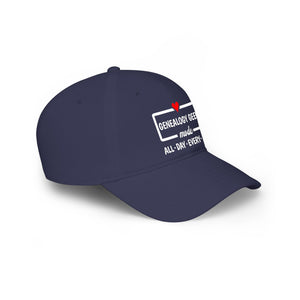 Genealogy Geek Mode — "All • Day • Every • Day" Baseball Cap in by Genealogy Keepsakes