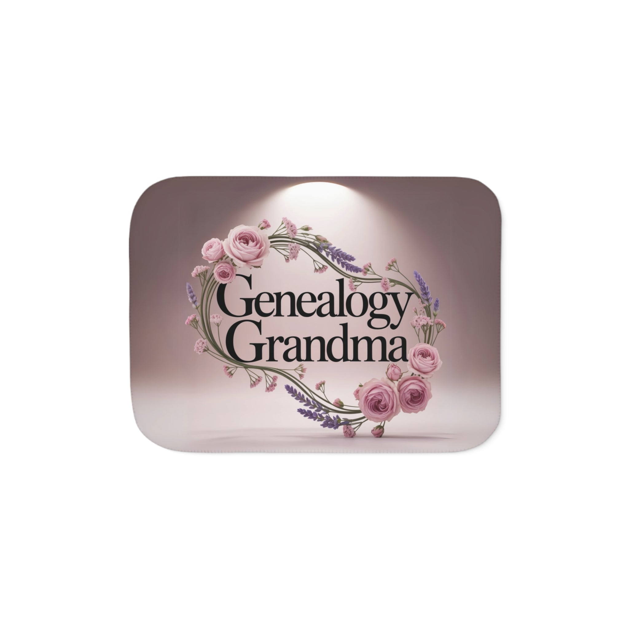 Genealogy Grandma Sherpa Fleece Blanket in 30'' × 40'' by Genealogy Keepsakes