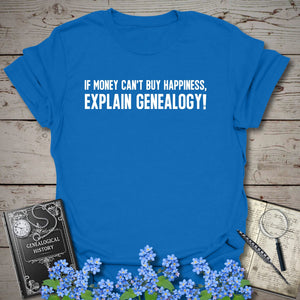 Genealogy Happiness T-Shirt - Genealogy Keepsakes Custom Genealogy Gift - Royal S