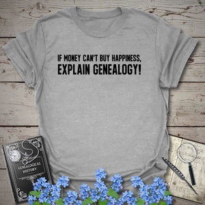 Genealogy Happiness T-Shirt - Genealogy Keepsakes Custom Genealogy Gift - Sport Grey S