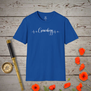 Genealogy Heartbeat T-Shirt - Genealogy Keepsakes Custom Genealogy Gift - Royal S