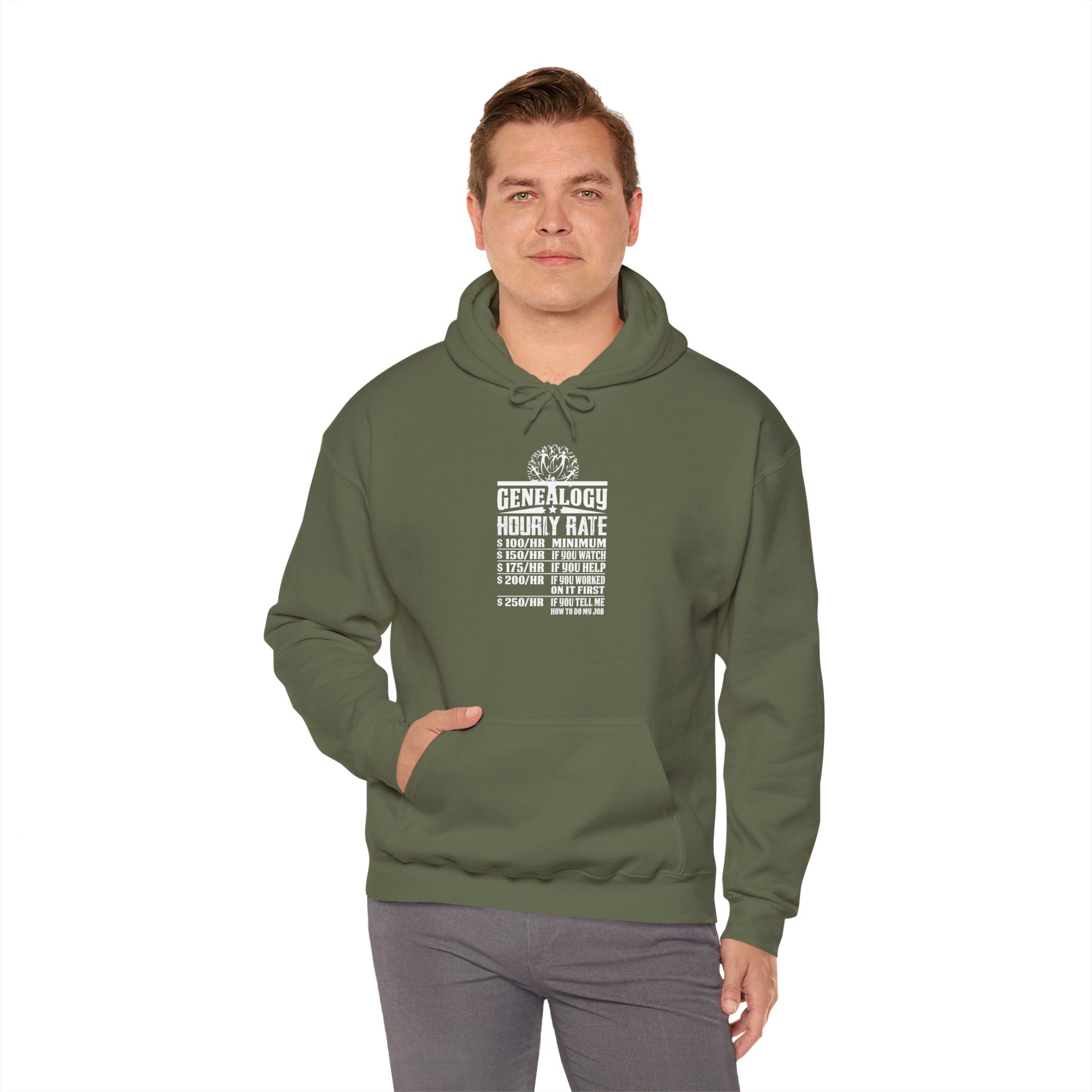 Genealogy Hourly Rate Hoodie in by Genealogy Keepsakes