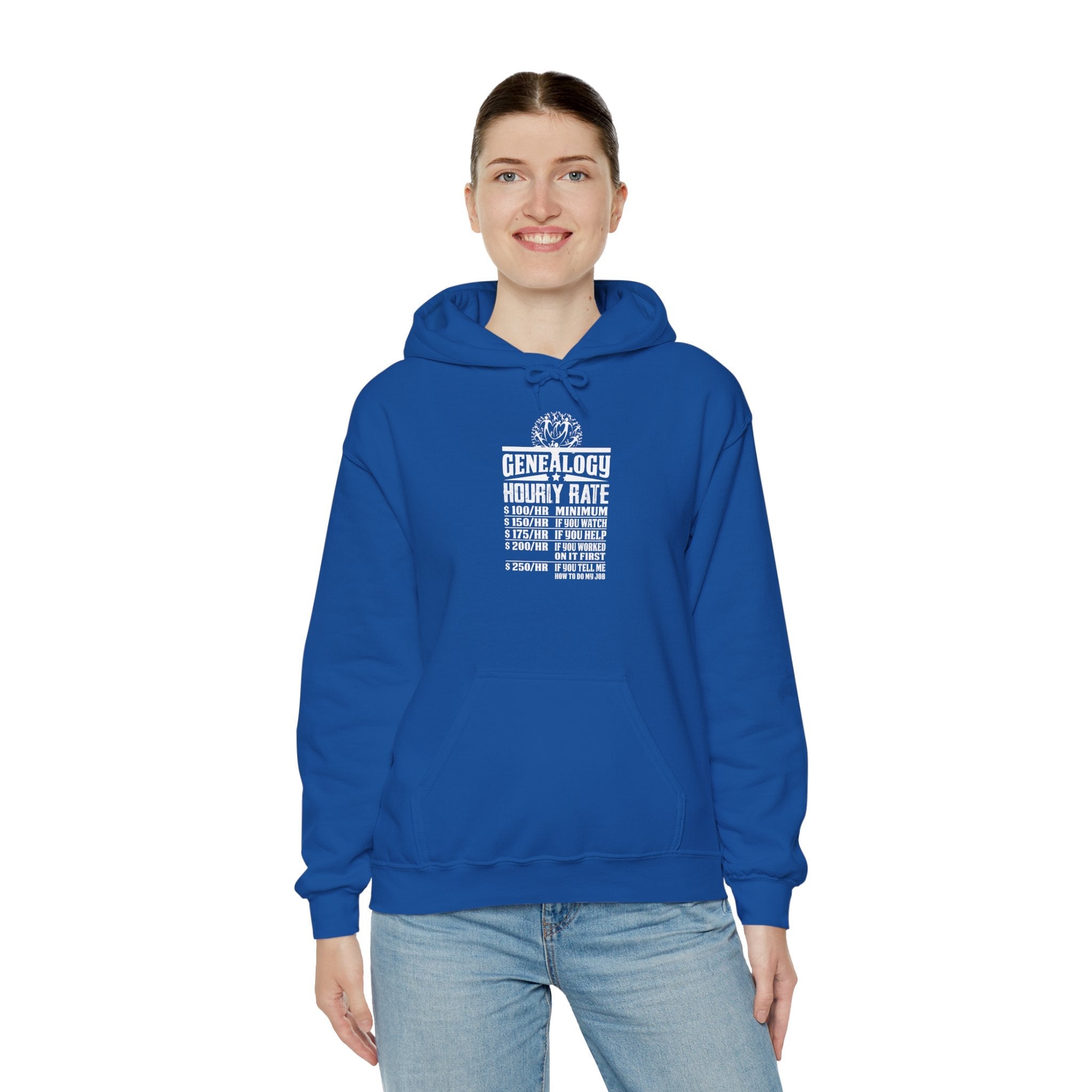Genealogy Hourly Rate Hoodie in by Genealogy Keepsakes