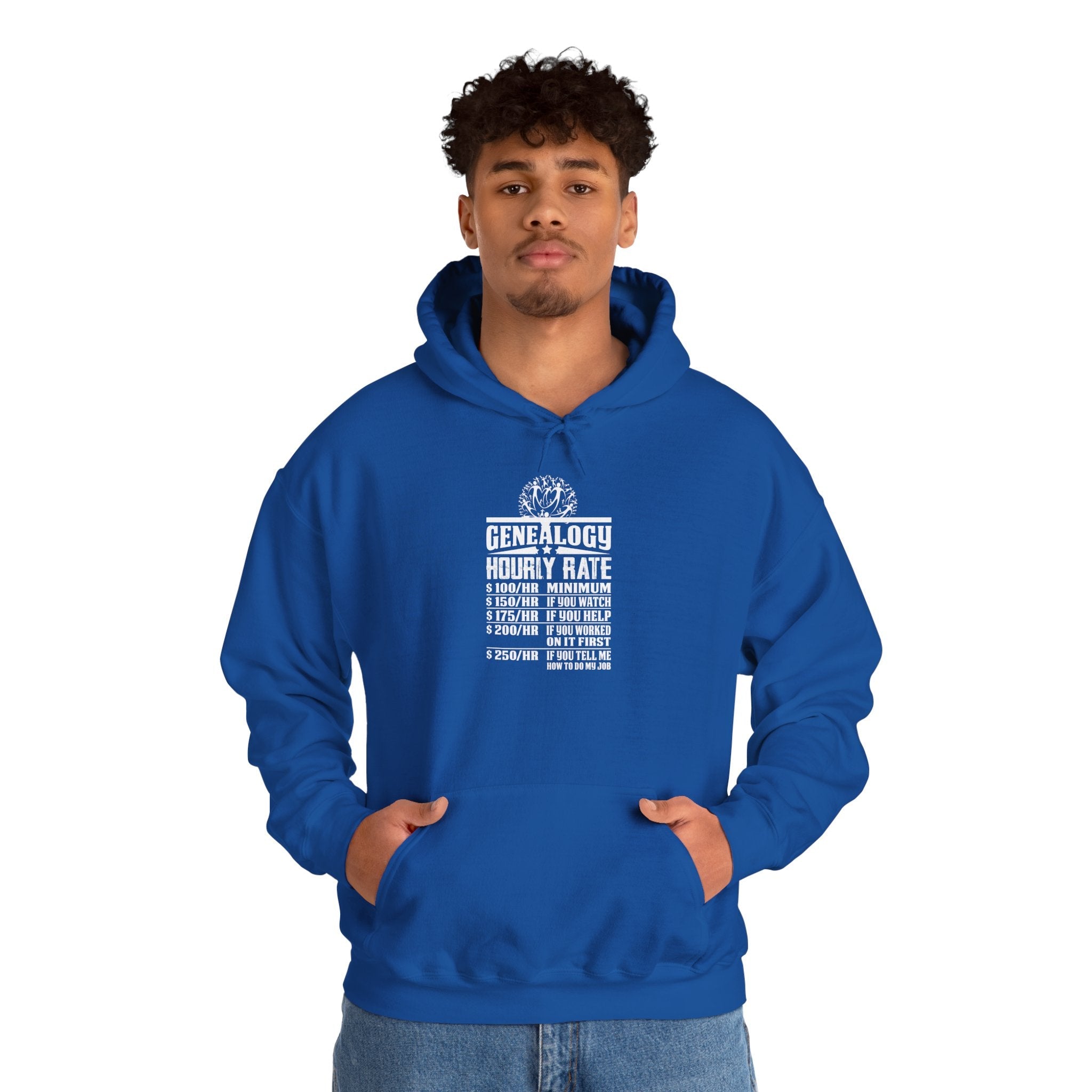 Genealogy Hourly Rate Hoodie in by Genealogy Keepsakes