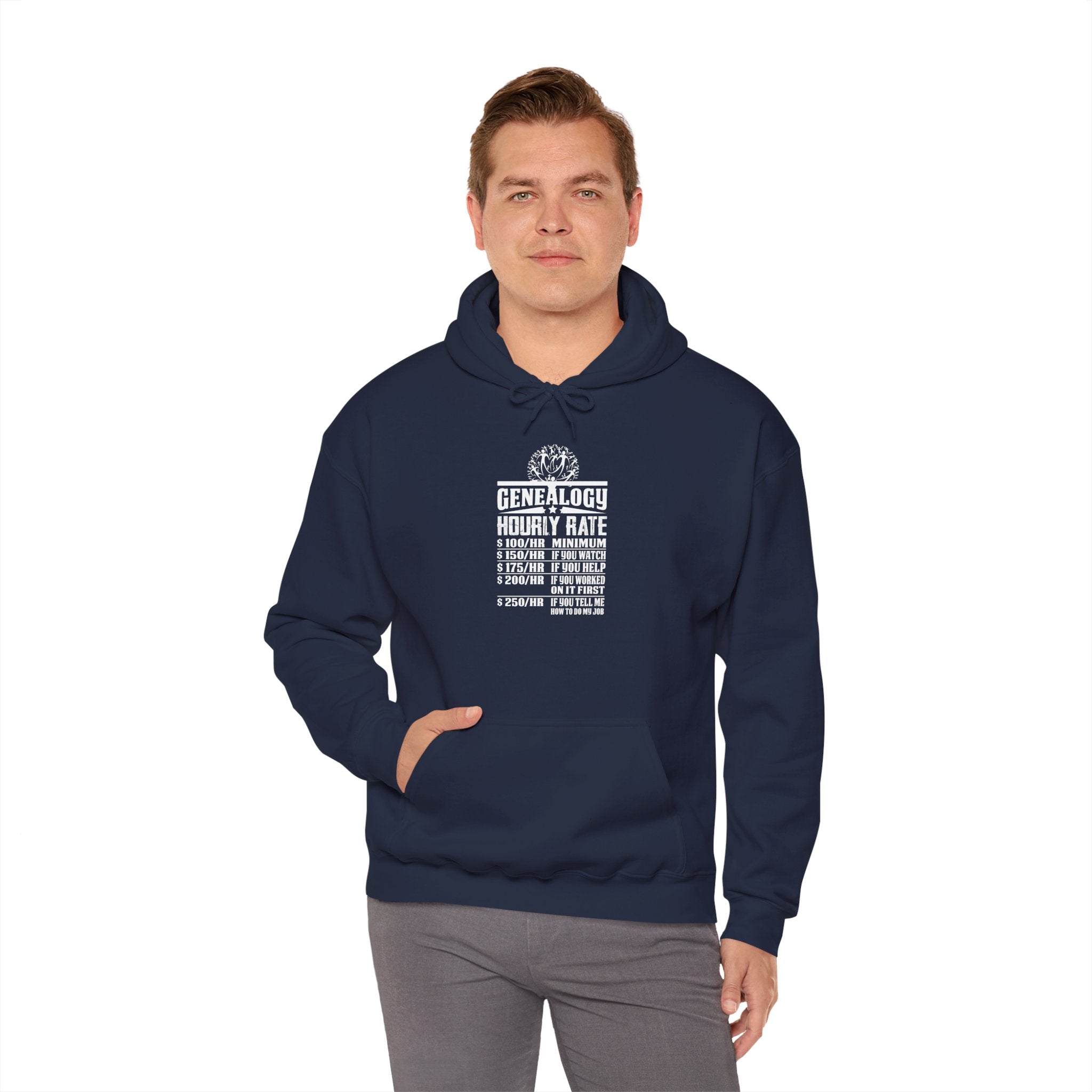Genealogy Hourly Rate Hoodie in by Genealogy Keepsakes