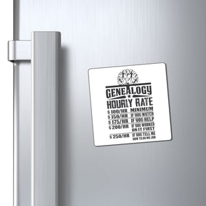 Genealogy Hourly Rate Refrigerator Magnet in by Genealogy Keepsakes