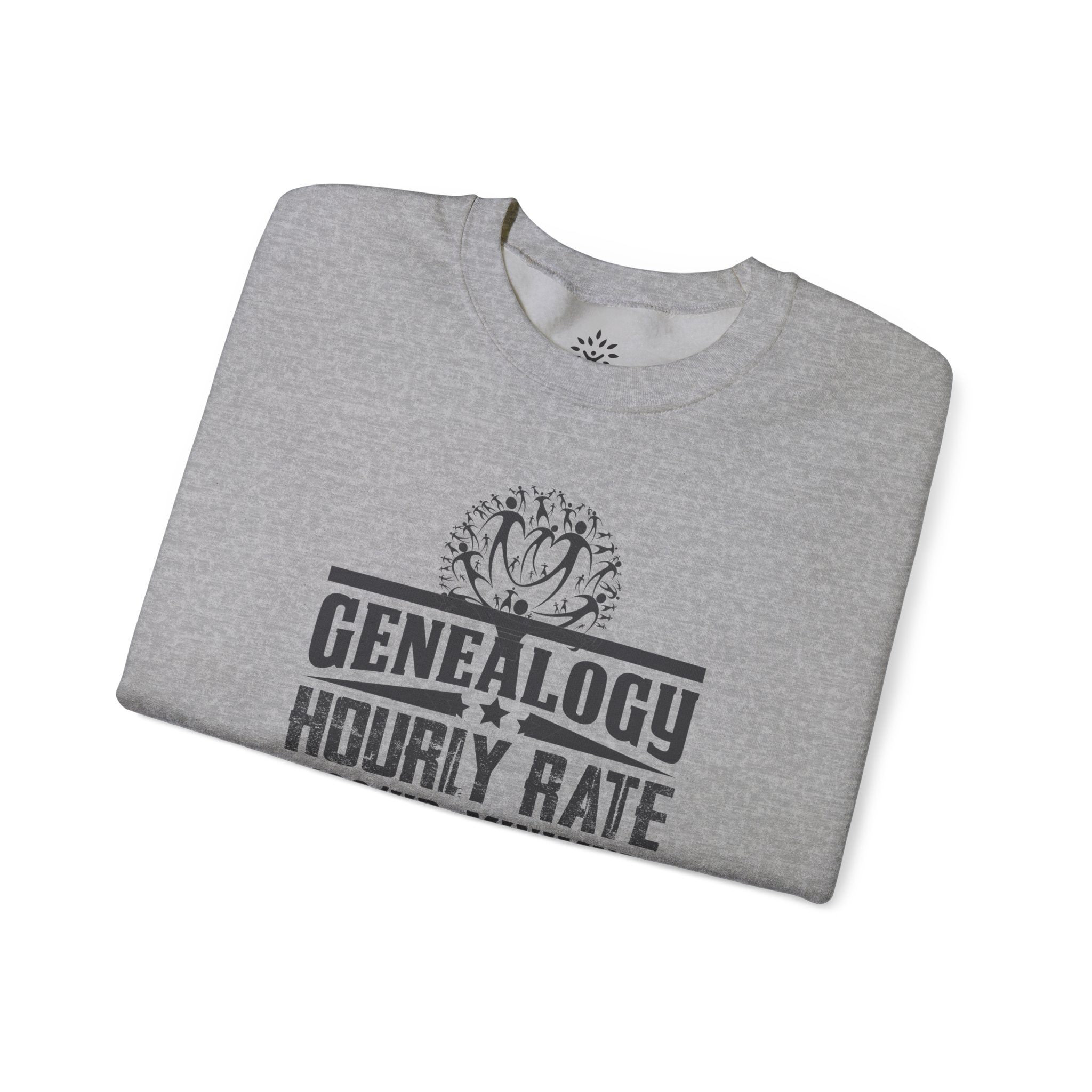 Genealogy Hourly Rate Sweatshirt in Light Pink by Genealogy Keepsakes