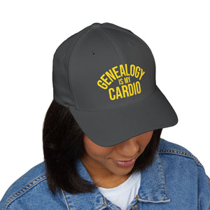 Genealogy Is My Cardio Embroidered Cap in Dark Grey by Genealogy Keepsakes