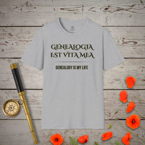 Genealogy Is My Life T-Shirt in Sport Grey by Genealogy Keepsakes