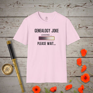 Genealogy Joke T-Shirt in Light Pink by Genealogy Keepsakes