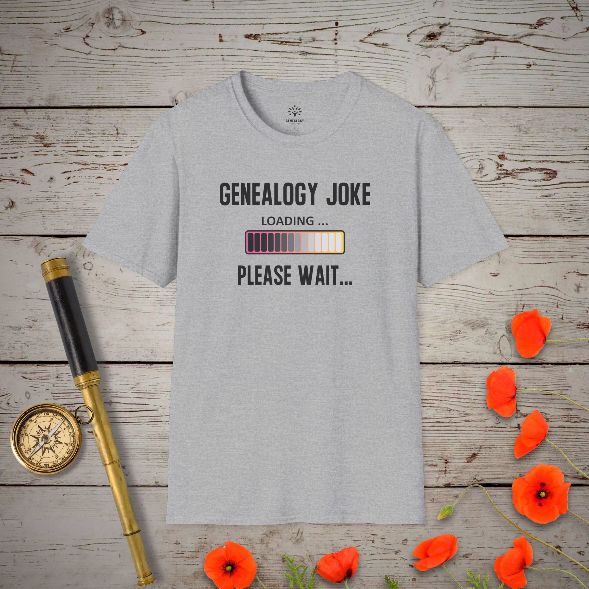 Genealogy Joke T-Shirt in Sport Grey by Genealogy Keepsakes