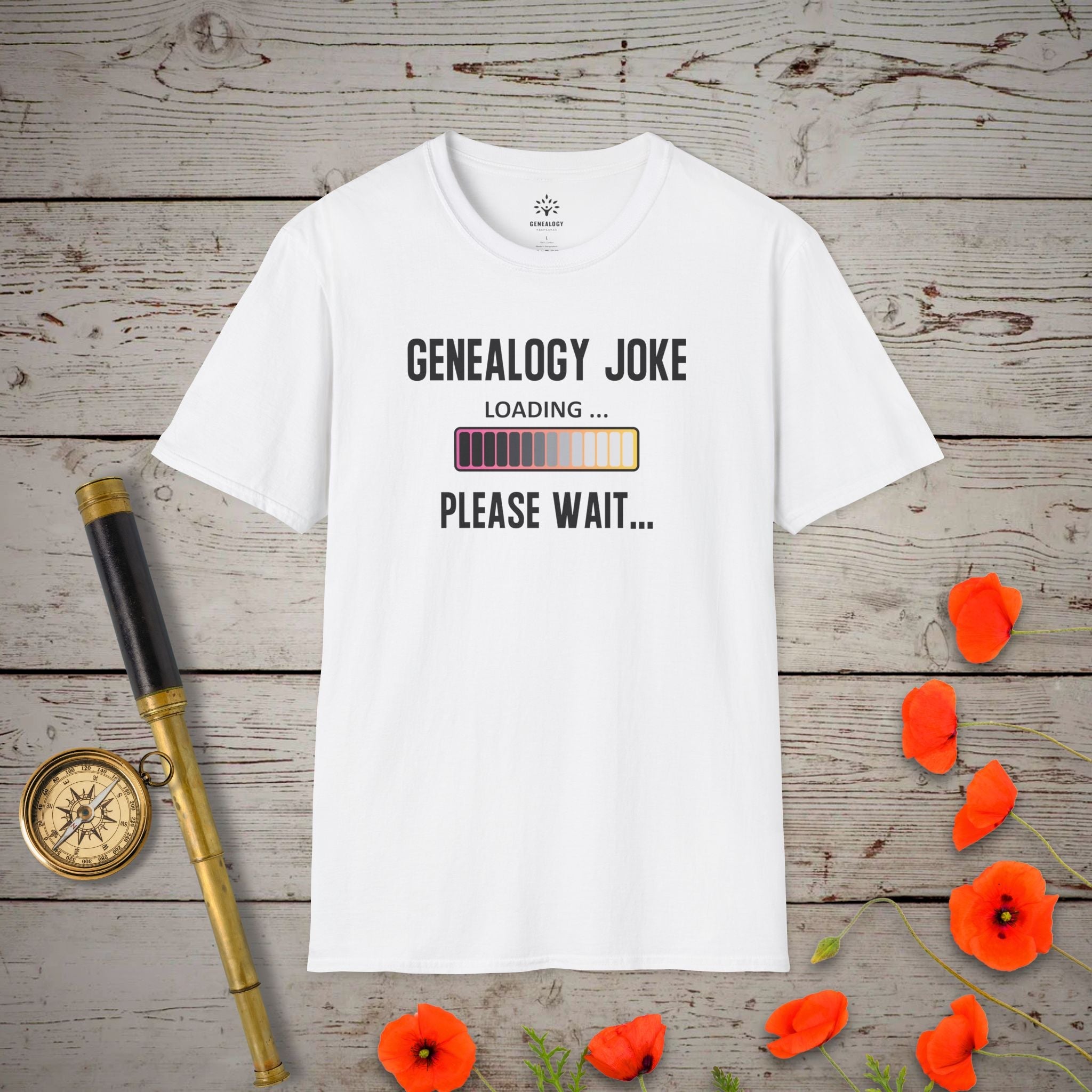 Genealogy Joke T-Shirt in White by Genealogy Keepsakes