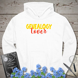 Genealogy Lover Hoodie in White by Genealogy Keepsakes