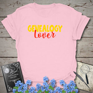 Genealogy Lover T-Shirt in Light Pink by Genealogy Keepsakes