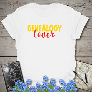 Genealogy Lover T-Shirt in White by Genealogy Keepsakes