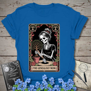 Genealogy Mom T-Shirt in Royal by Genealogy Keepsakes