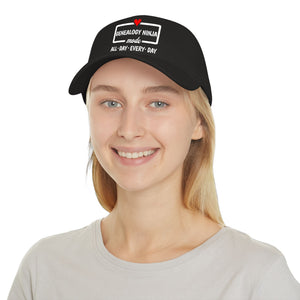 Genealogy Ninja Mode — "All • Day • Every • Day" Baseball Cap in by Genealogy Keepsakes