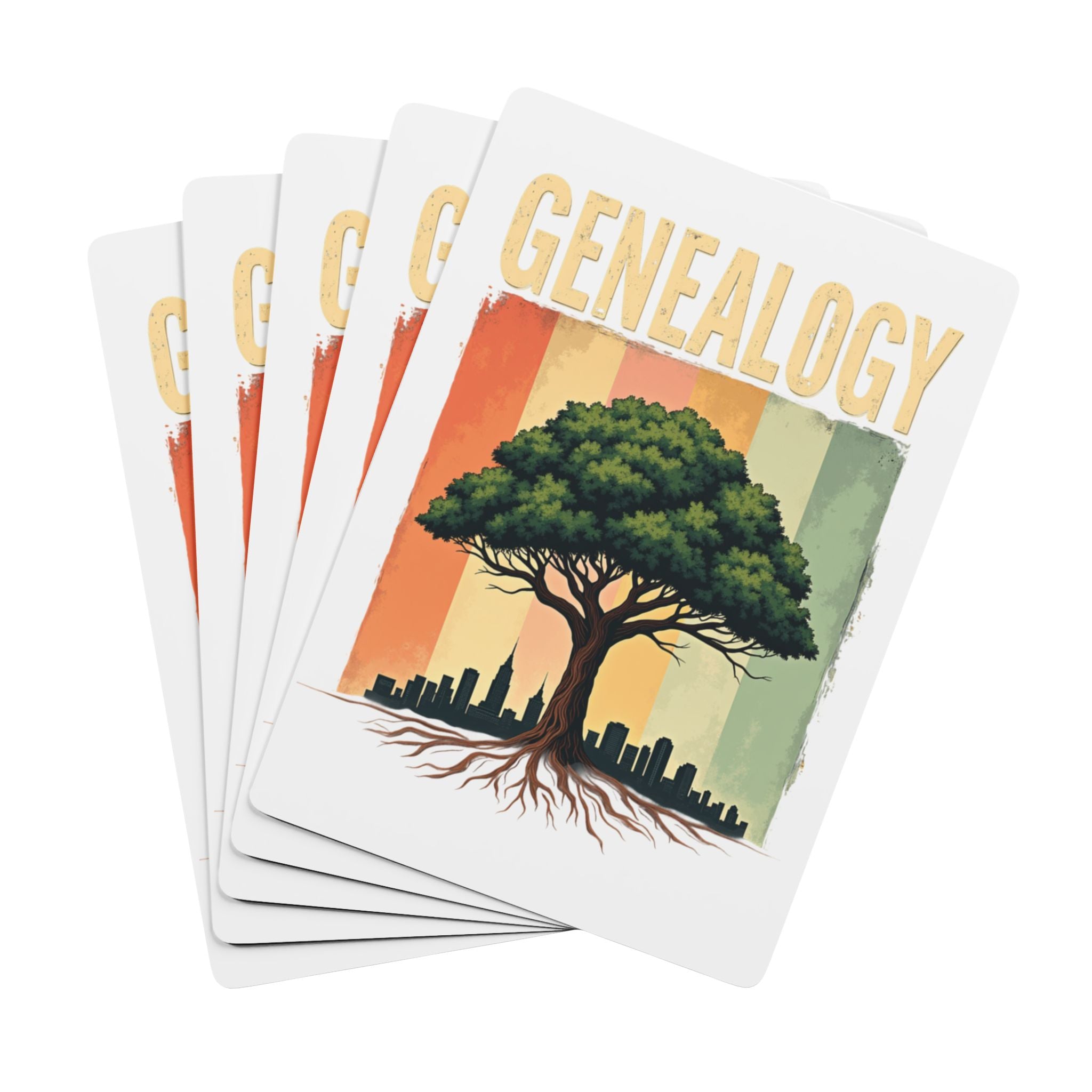Genealogy Playing Cards in 2.5" x 3.5" by Genealogy Keepsakes