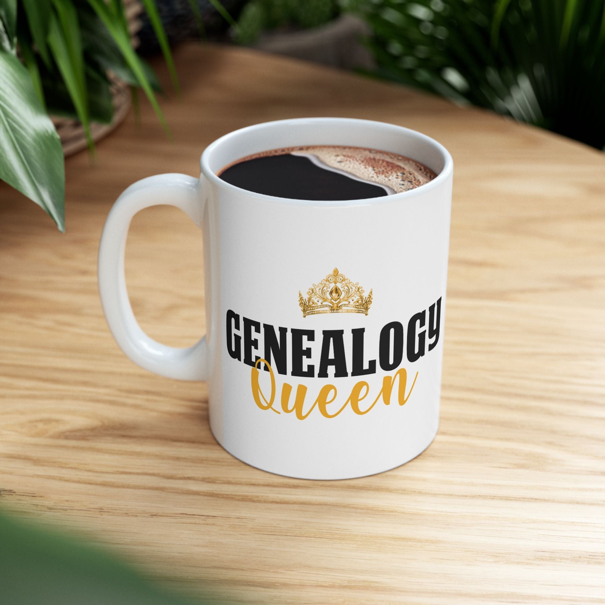 Genealogy Queen Ceramic Mug (11oz | 15oz) in 15oz by Genealogy Keepsakes