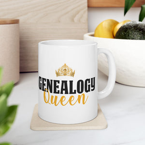 Genealogy Queen Ceramic Mug (11oz | 15oz) in 15oz by Genealogy Keepsakes
