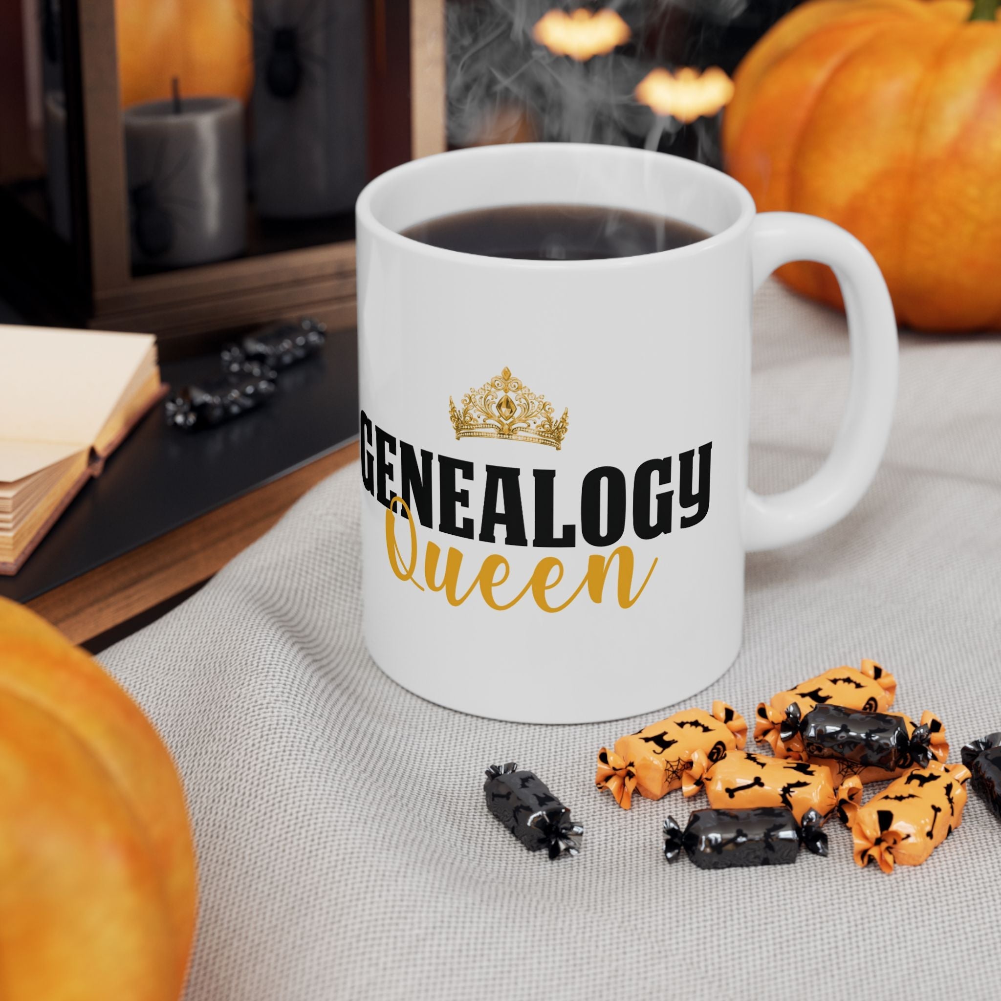 Genealogy Queen Ceramic Mug (11oz | 15oz) in 15oz by Genealogy Keepsakes
