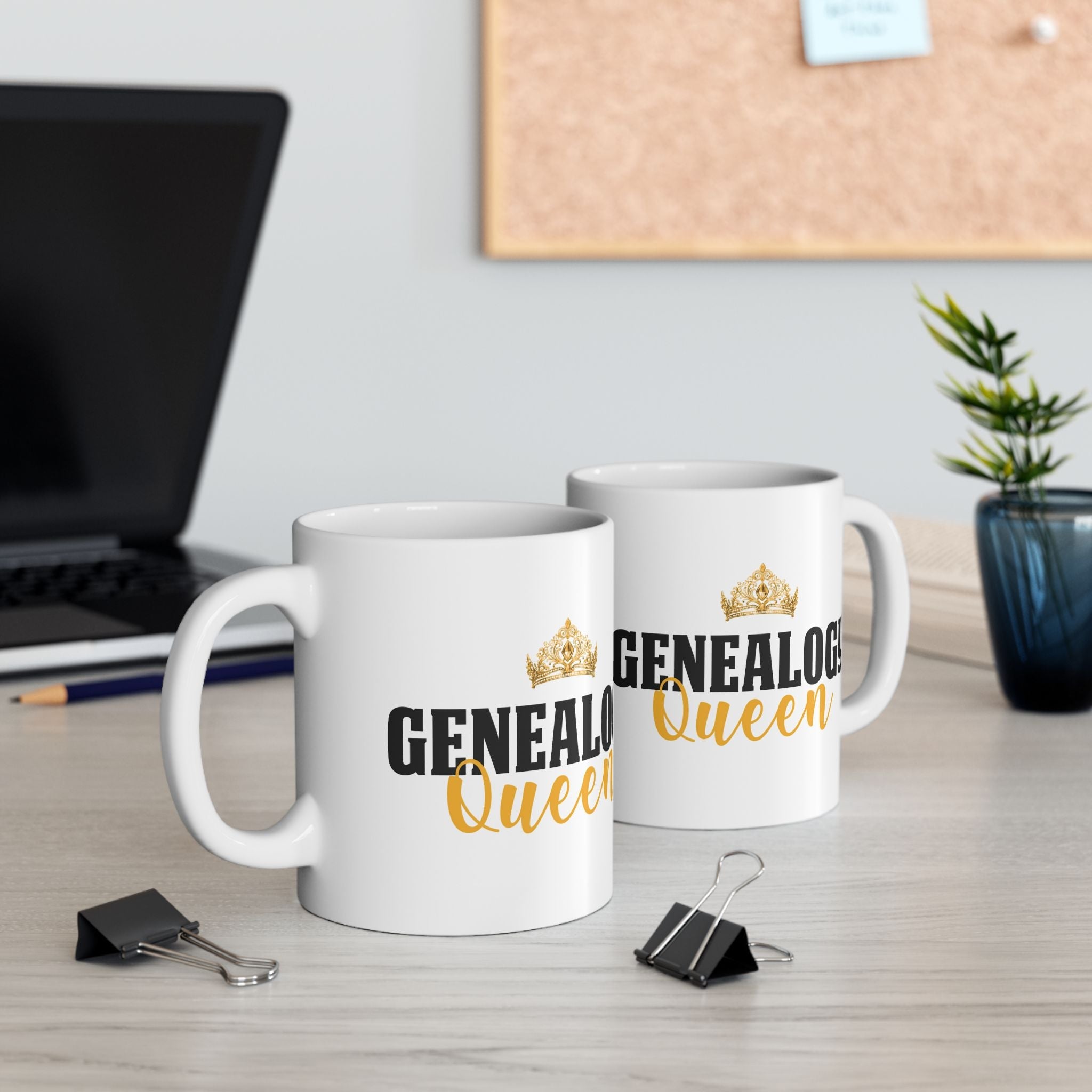 Genealogy Queen Ceramic Mug (11oz | 15oz) in 15oz by Genealogy Keepsakes