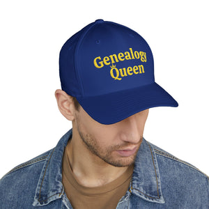 Genealogy Queen Embroidered Cap in Royal by Genealogy Keepsakes