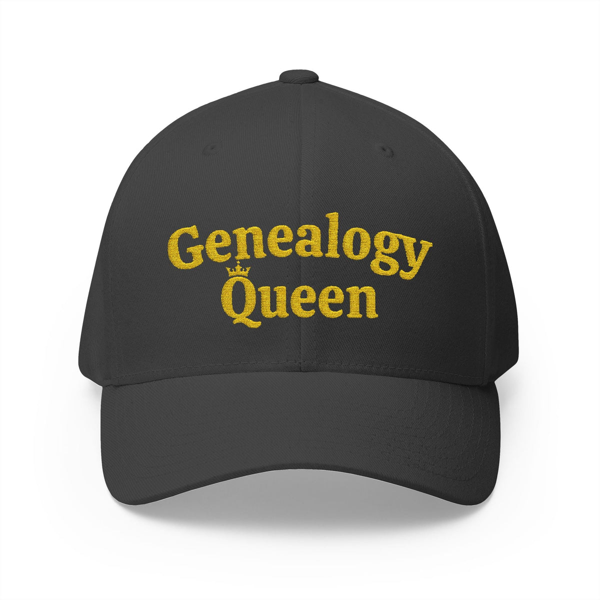 Genealogy Queen Embroidered Cap - Genealogy Keepsakes Custom Genealogy Gift - Dark Grey S/M