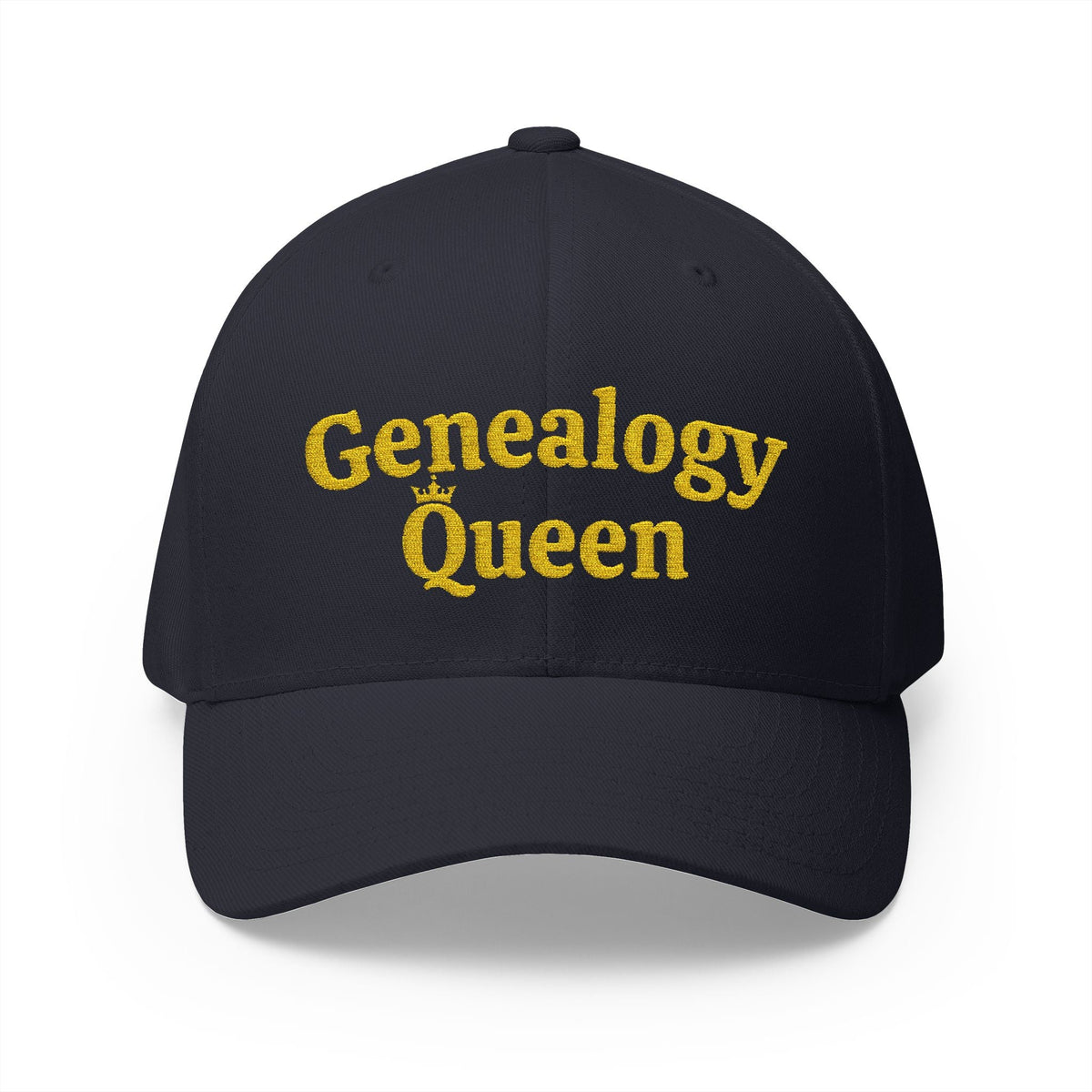Genealogy Queen Embroidered Cap - Genealogy Keepsakes Custom Genealogy Gift - Dark Navy S/M