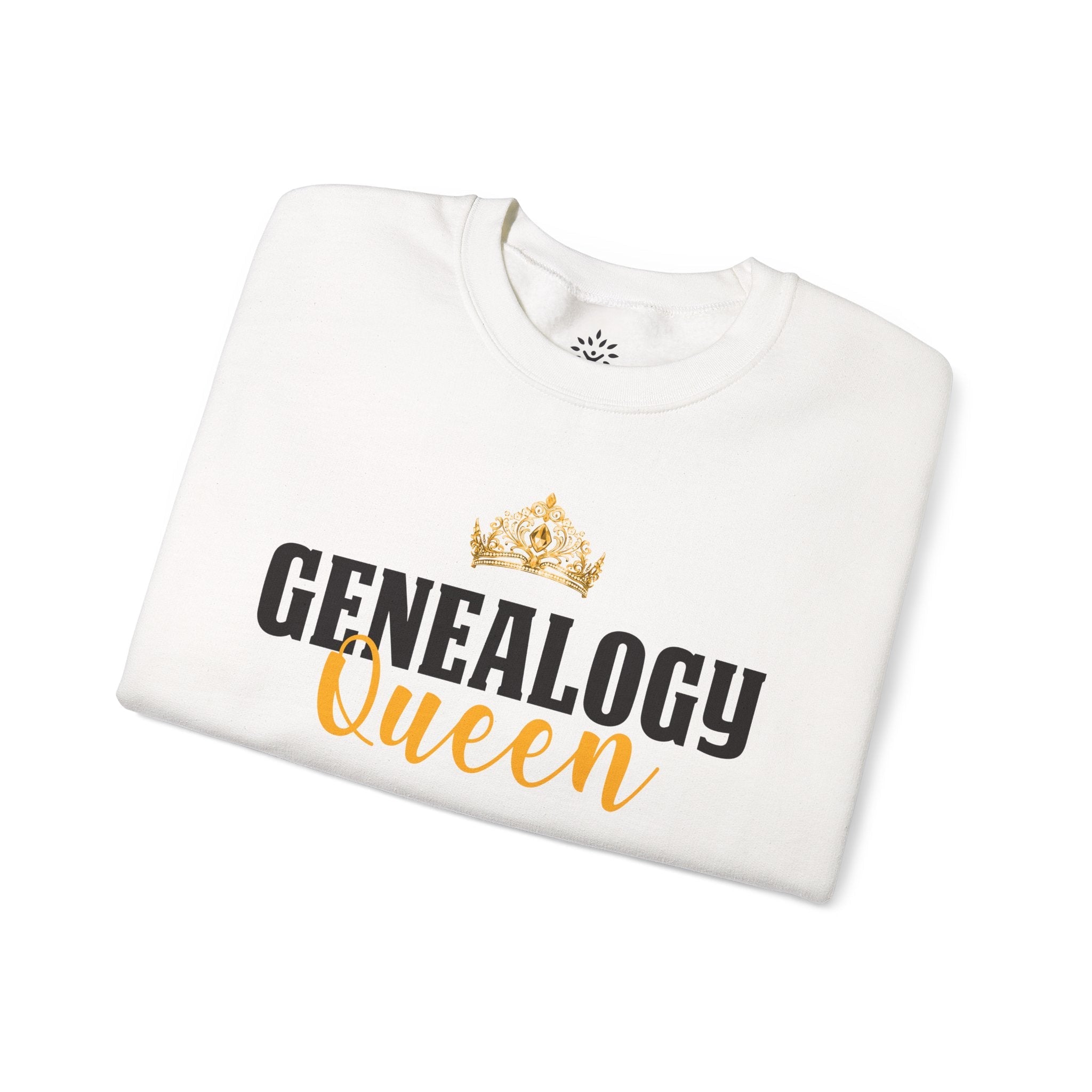 Genealogy Queen Sweatshirt in Navy by Genealogy Keepsakes