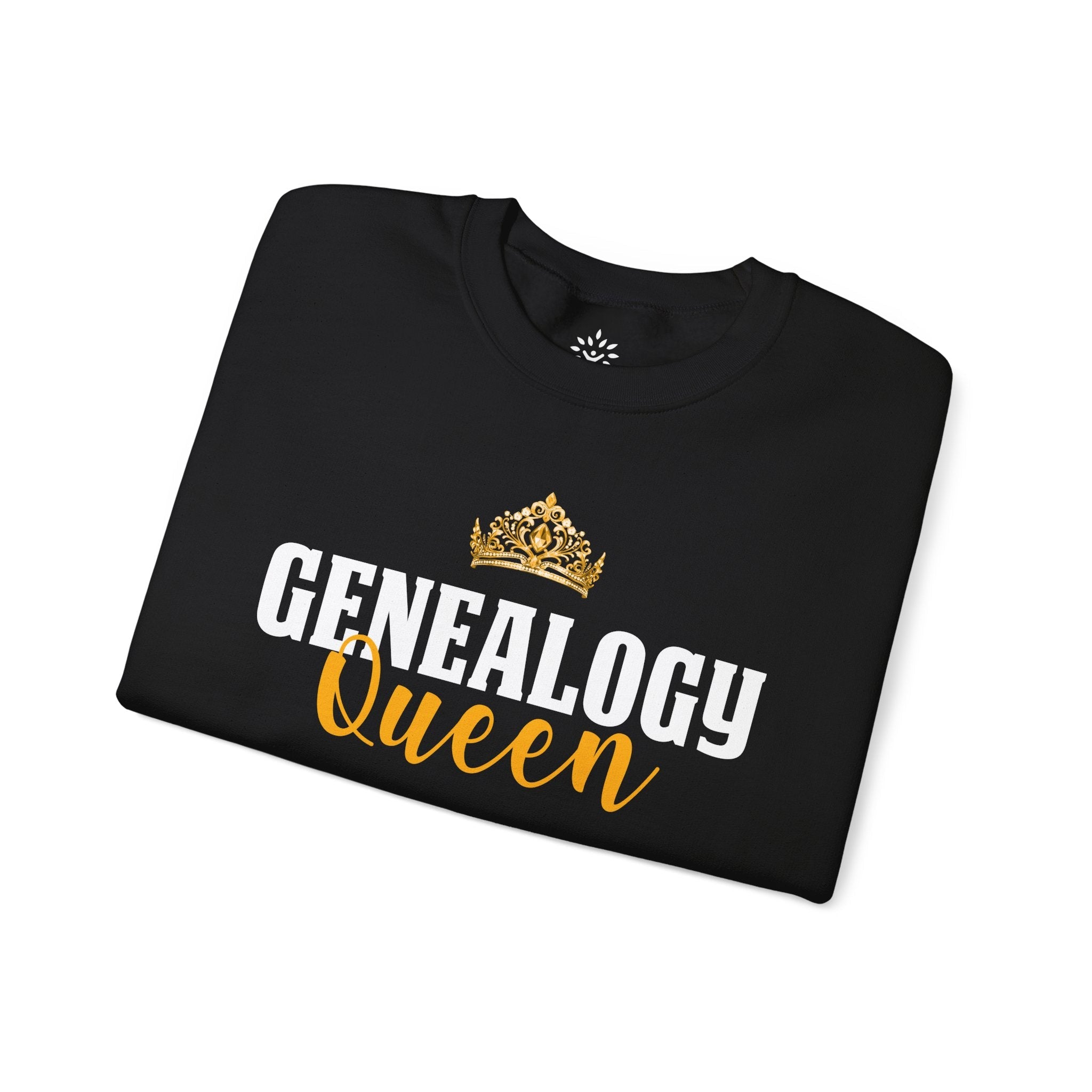 Genealogy Queen Sweatshirt in Navy by Genealogy Keepsakes