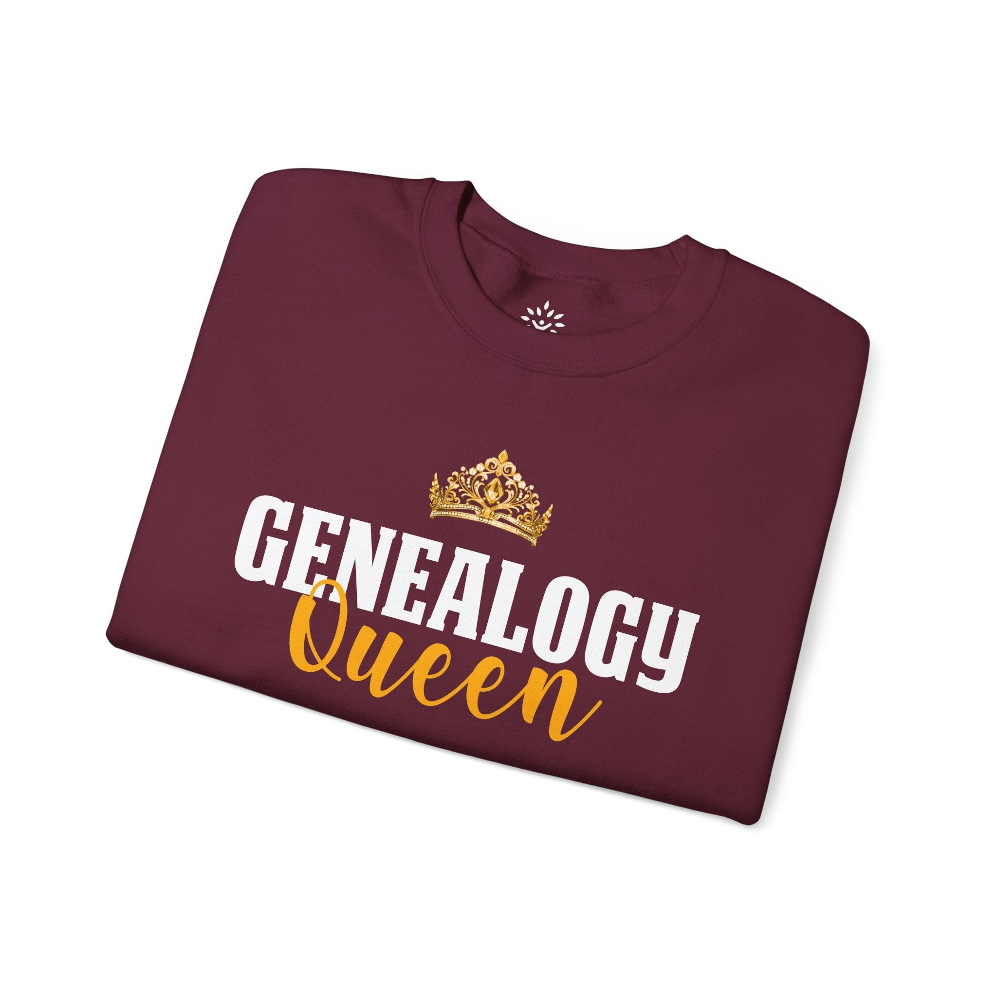 Genealogy Queen Sweatshirt in Navy by Genealogy Keepsakes