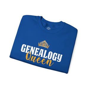 Genealogy Queen Sweatshirt in Navy by Genealogy Keepsakes
