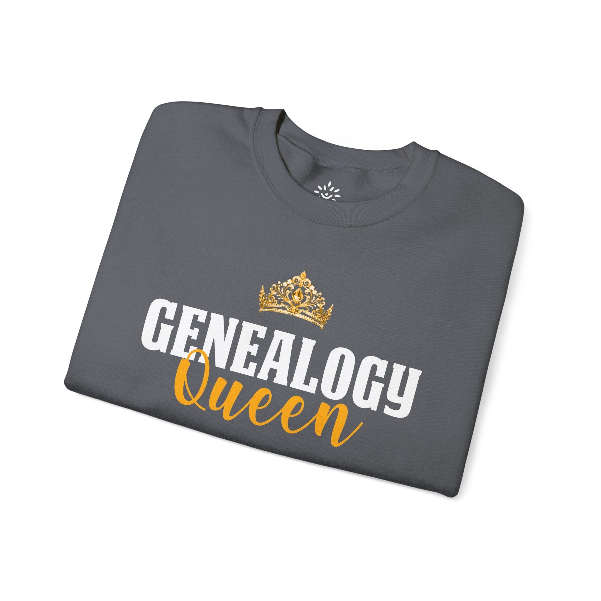 Genealogy Queen Sweatshirt in Navy by Genealogy Keepsakes