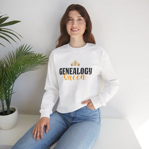 Genealogy Queen Sweatshirt in White by Genealogy Keepsakes