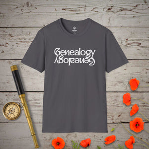 Genealogy Reflection T-Shirt - Genealogy Keepsakes Custom Genealogy Gift - Charcoal S