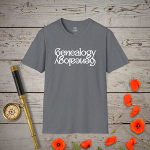 Genealogy Reflection T-Shirt - Genealogy Keepsakes Custom Genealogy Gift - Graphite Heather S