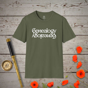 Genealogy Reflection T-Shirt - Genealogy Keepsakes Custom Genealogy Gift - Military Green S