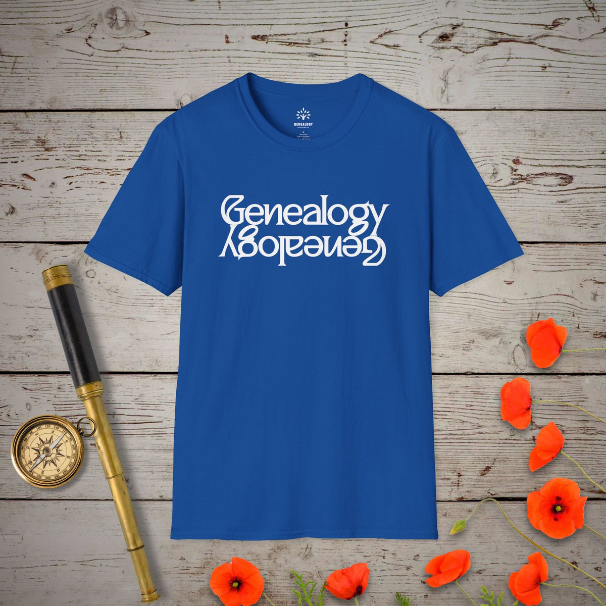 Genealogy Reflection T-Shirt - Genealogy Keepsakes Custom Genealogy Gift - Royal S