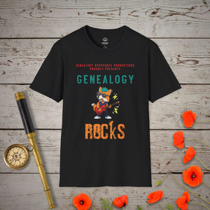 Genealogy Rocks T-Shirt in Black by Genealogy Keepsakes