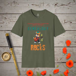 Genealogy Rocks T-Shirt in Military Green by Genealogy Keepsakes