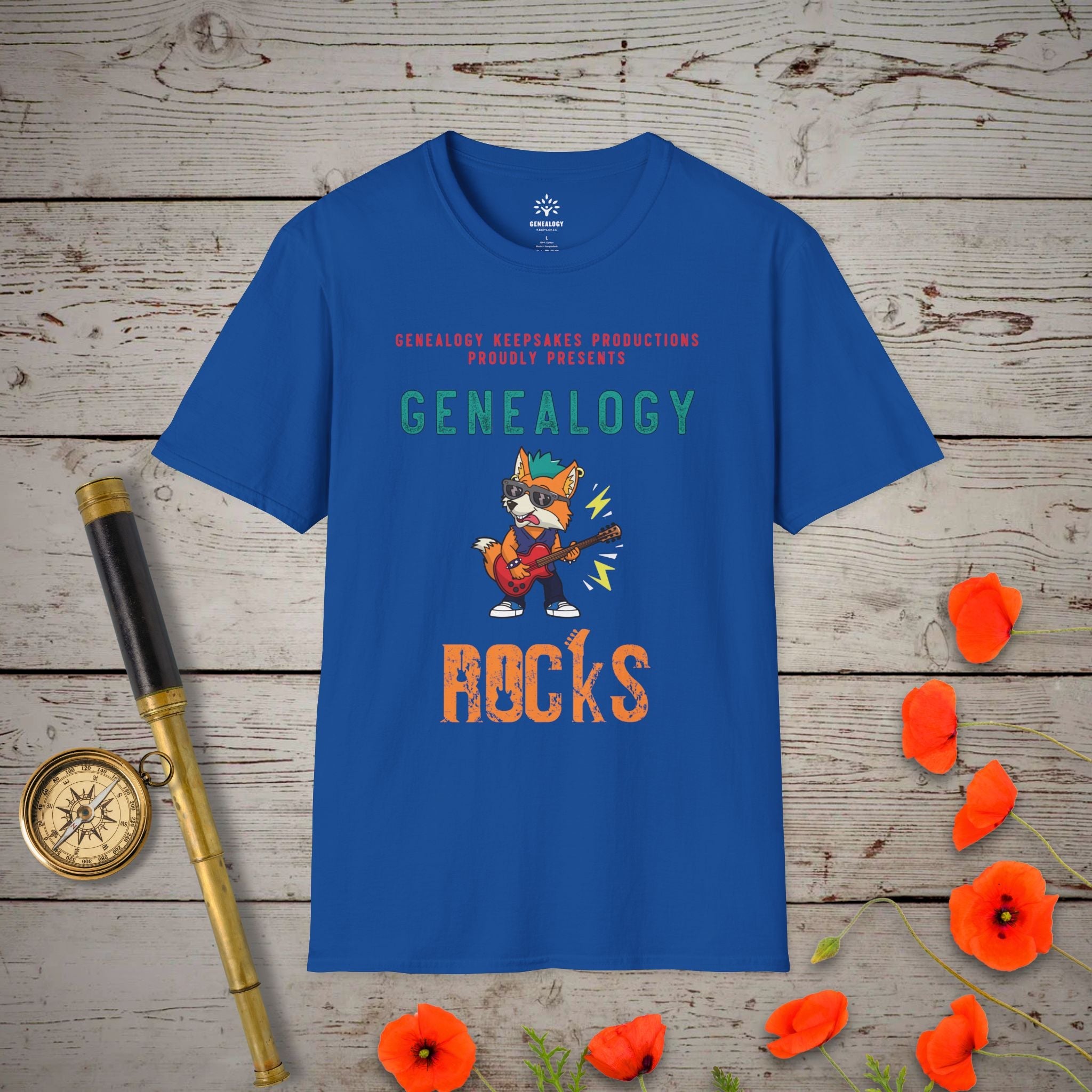 Genealogy Rocks T-Shirt in Royal by Genealogy Keepsakes